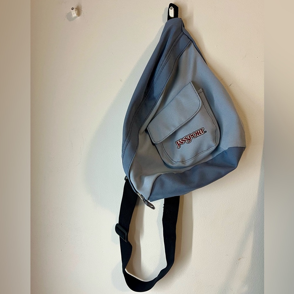 Vintage JanSport Single Strap Sling Mini Backpack 2-Tone Blue